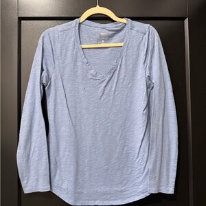 Sonoma Light Blue V-Neck Long Sleeve Women's Tee